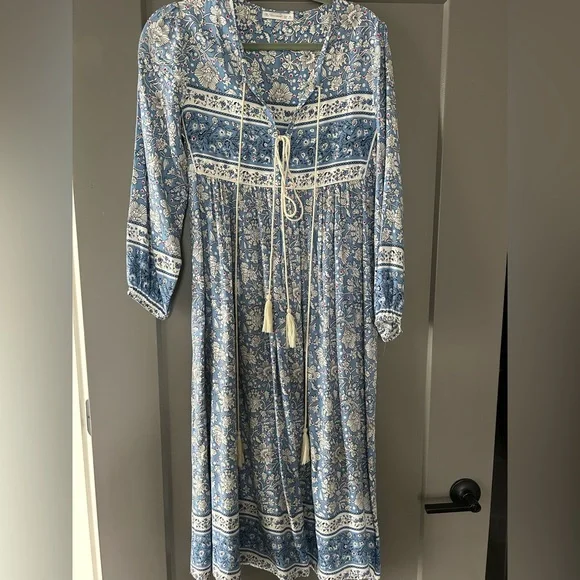 R. Vivimos Long Sleeve Floral Print Dress XS - Picture 1 of 2